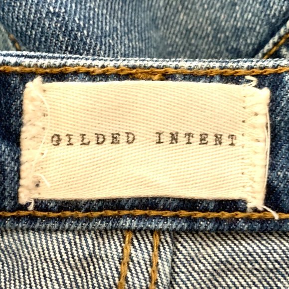 Guilded Intent Buckle High Rise Short Size 26 Distressed Blue Skinny Denim - Picture 11 of 14